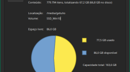 Espaço em Disco no Windows