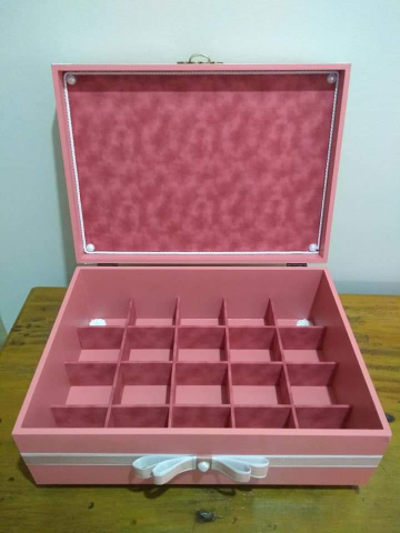 Caixa 20 divisorias Estampa Rosa