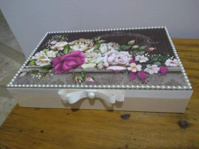 Caixa grande papel decorativo (ex: de 3 estampas)