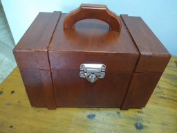 Caixa Baú Pintura Madeira Envelhecida