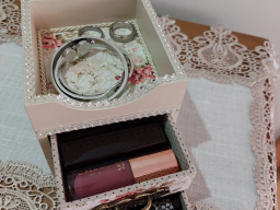 Caixa Baton - Parte Complemento - Estampa Rosas