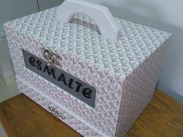 Caixa Esmalte Texto Vidro